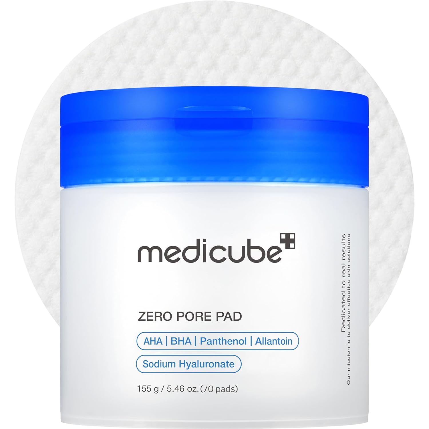Dual-Textured Facial Pad with 4.5% AHA Lactic Acid, 0.45% BHA Salicylic Acid - For All, Korean Skin Care, 70 Pads, 1 Pack